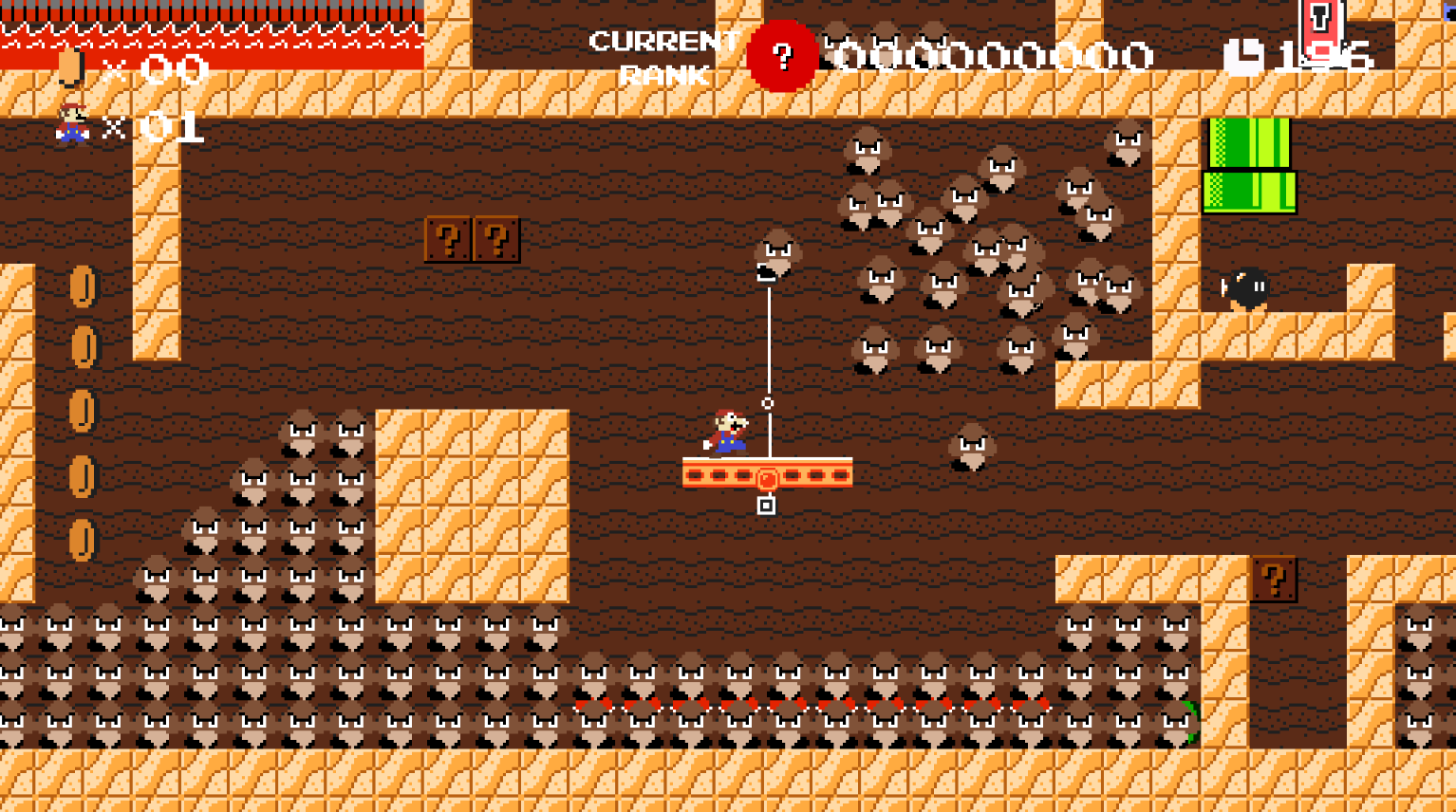 LUMMM platformer gameplay in a desert level